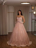 Aurora Blush Satin Gown
